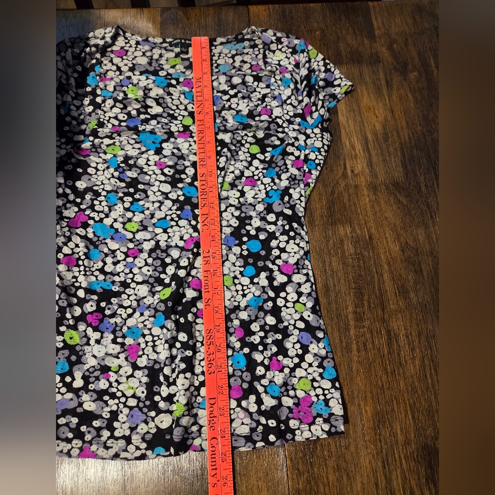 Cable‎ & Gauge Black  Cowl Neck Top with Multicolor Accents - Picture 8 of 8